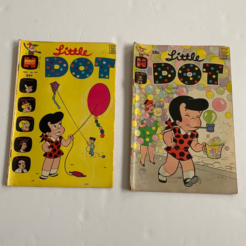 Vintage 1970 & 1973 Harvey Little Dot Comic Books